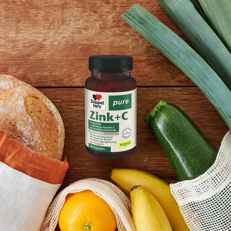 Doppelherz Zink + C pure Kapseln, 60 St