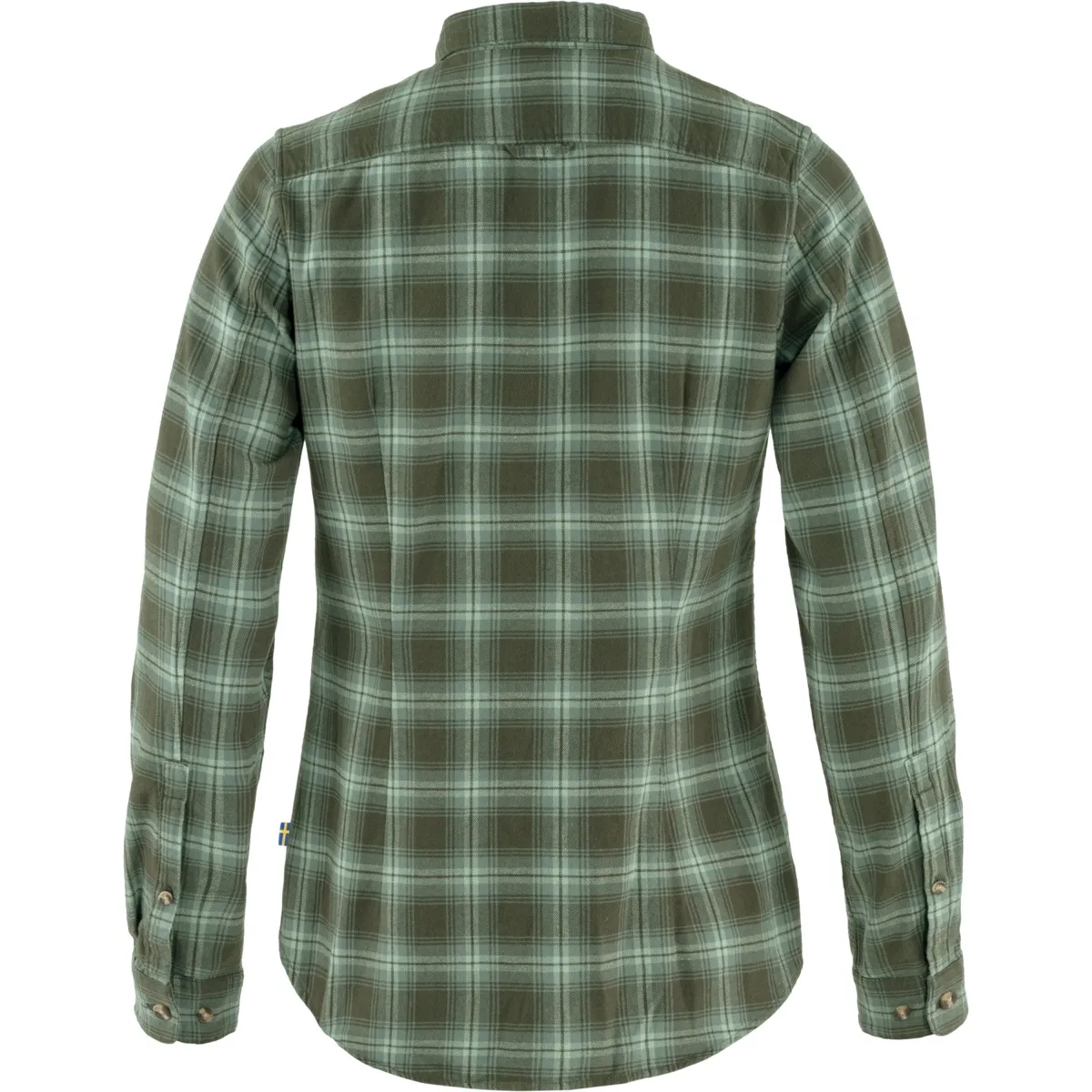 Fjällräven Women's Övik Flannel Shirt Deep Forest-Patina Green