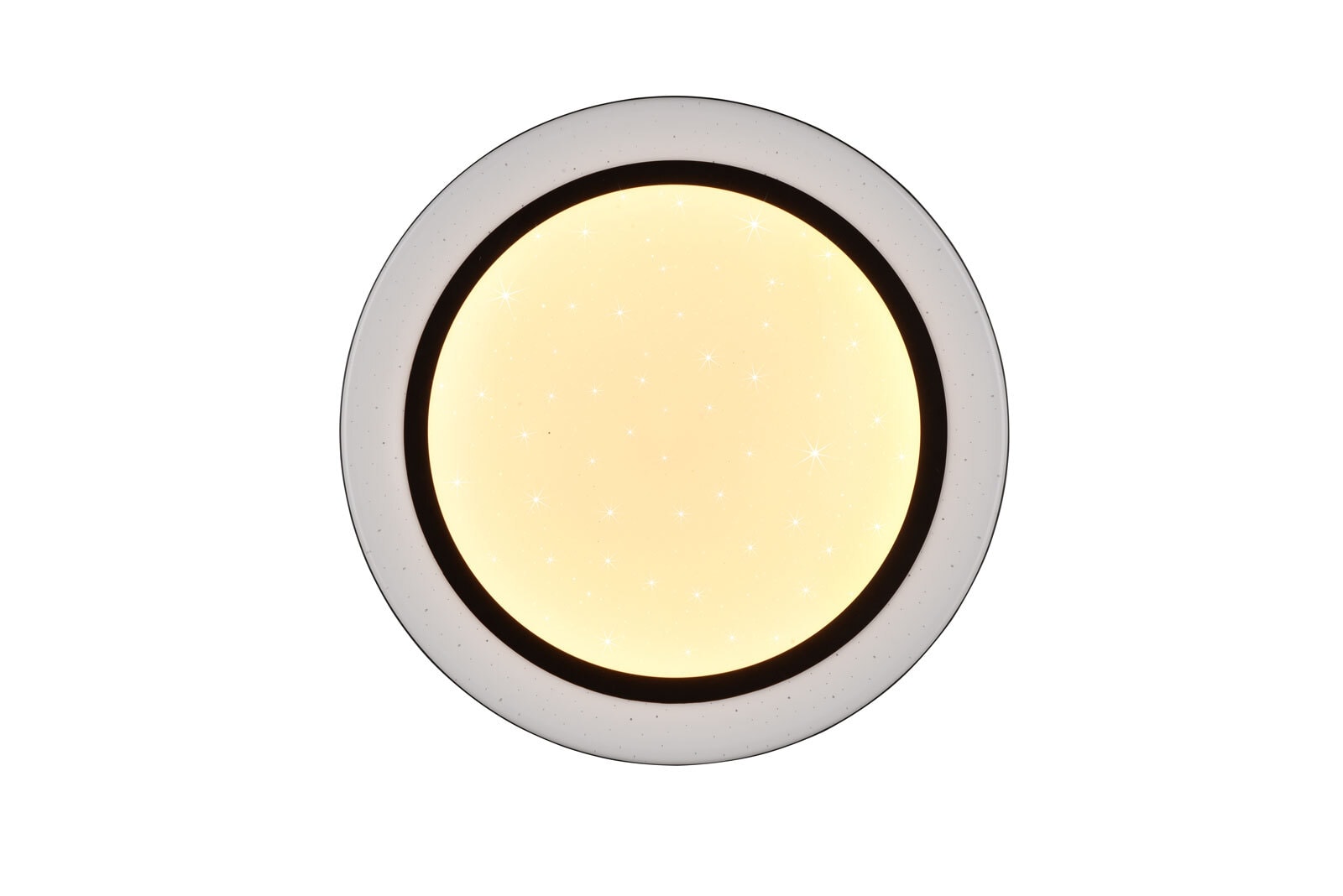 LED Deckenlampe Cartida weiß 38cm 7cm Fernbedienung dimmbar RGB Sternenhimmel Kunststoff
