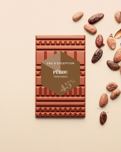 Tablette Pérou Chocolat au Lait 45% | Le Chocolat Alain Ducasse 75g