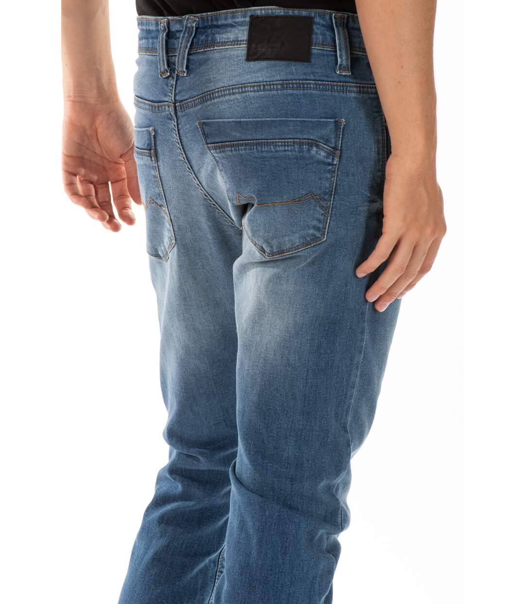 Jeans RL80 Fibreflex® super stonewashed coupe droite ajustée DENIM