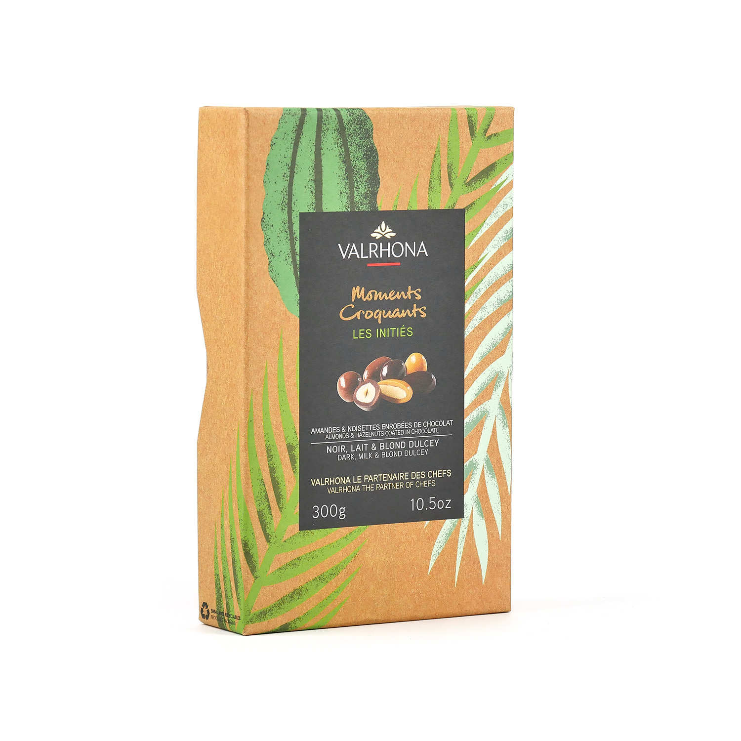 Coffret amandes et noisettes au grand cru chocolat lait et dulcey - Valrhona