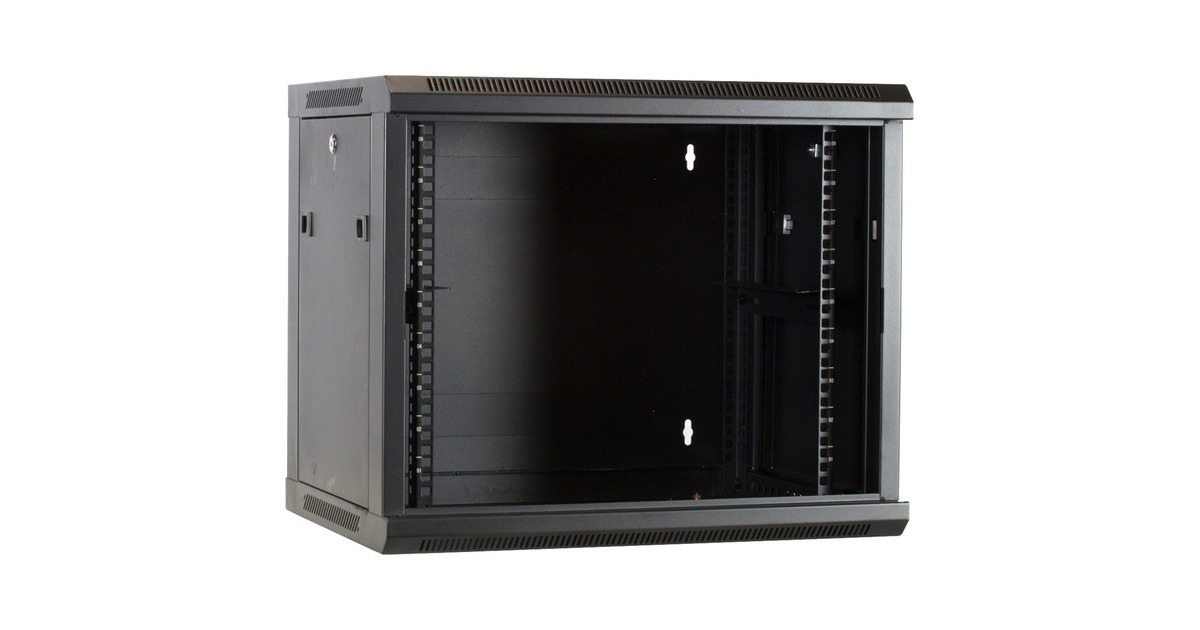 DSI9U wandkast met glazen deur - DS6409 server rack  (Zwart, 600 x 450 x 500mm)