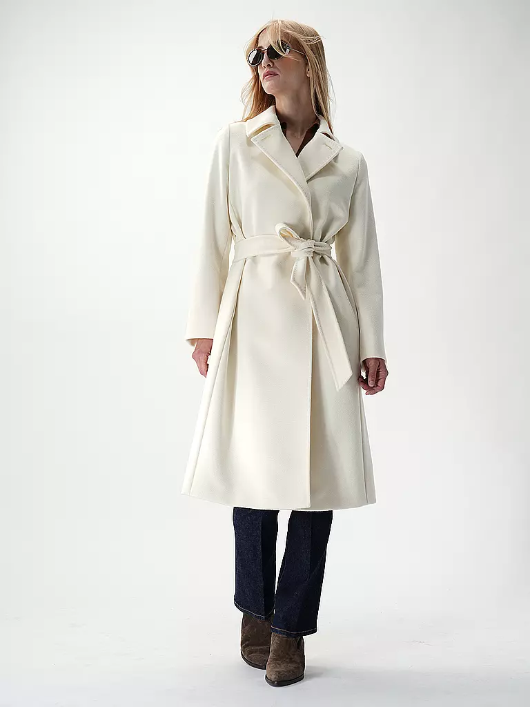 MAX MARA STUDIO Wollmantel BCOLLAG weiss