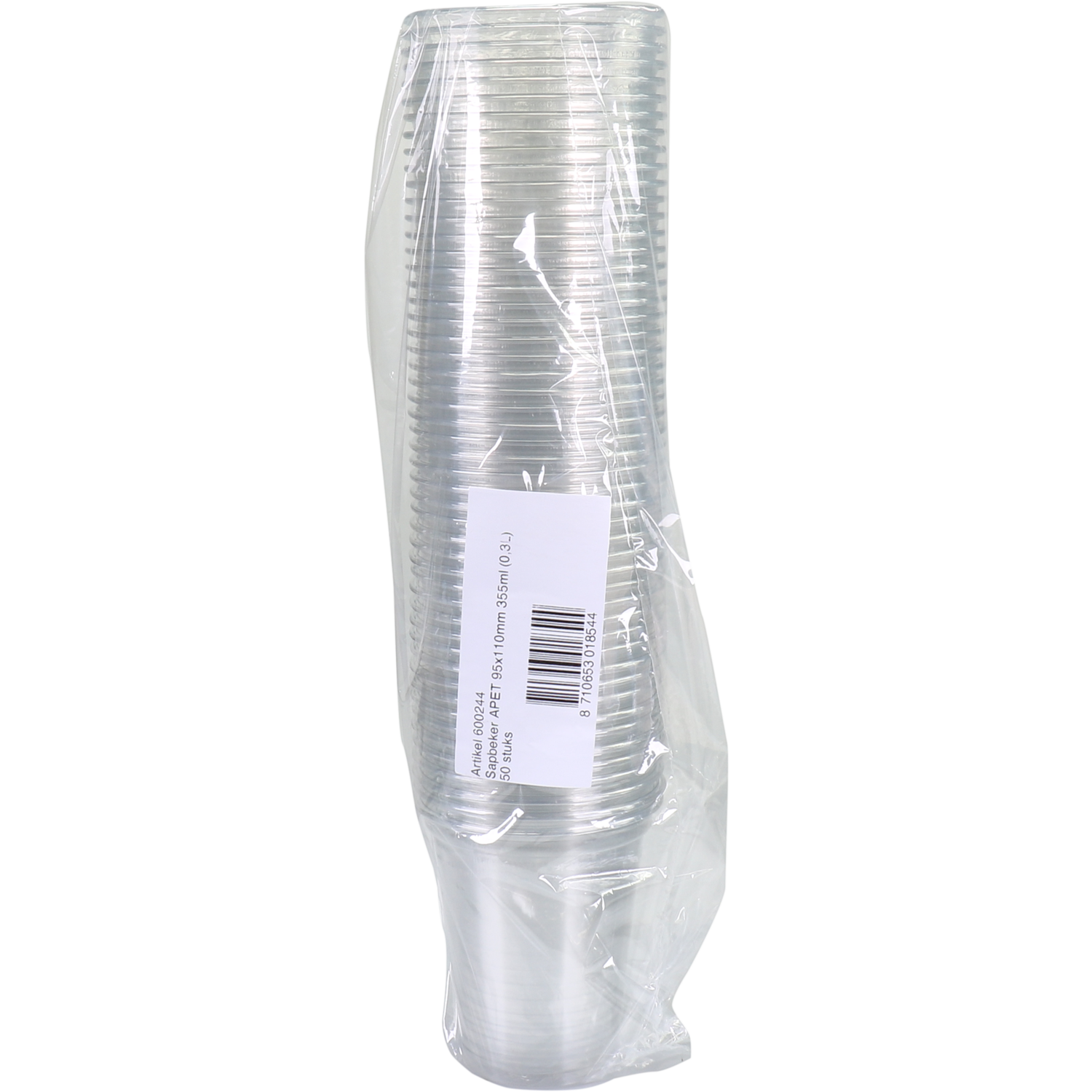 Sapbeker, Gerecycled PET, 300ml, 12oz, 110mm, transparant