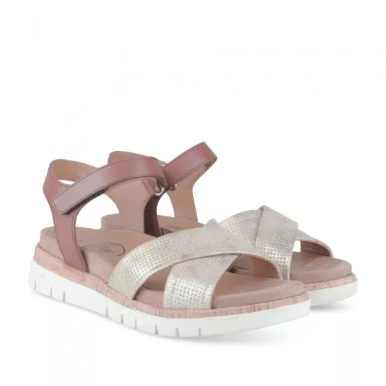 Sandales COGNAC MEGIS CASUAL