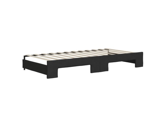 VIDAXL - Lit de jour avec lit gigogne noir 90x200 cm tissu