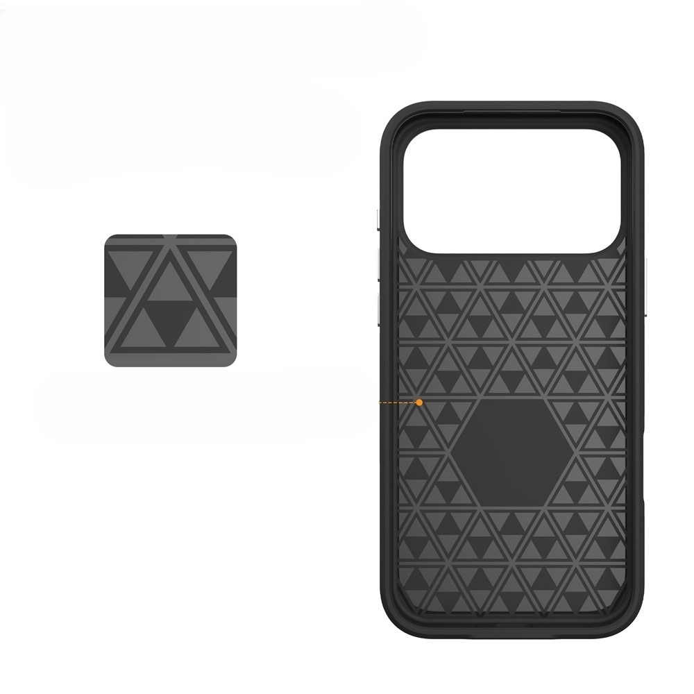 iPhone 17 Pro Max MagSafe Hybrid Hardcase Schutzhülle Grip Design - Schwarz