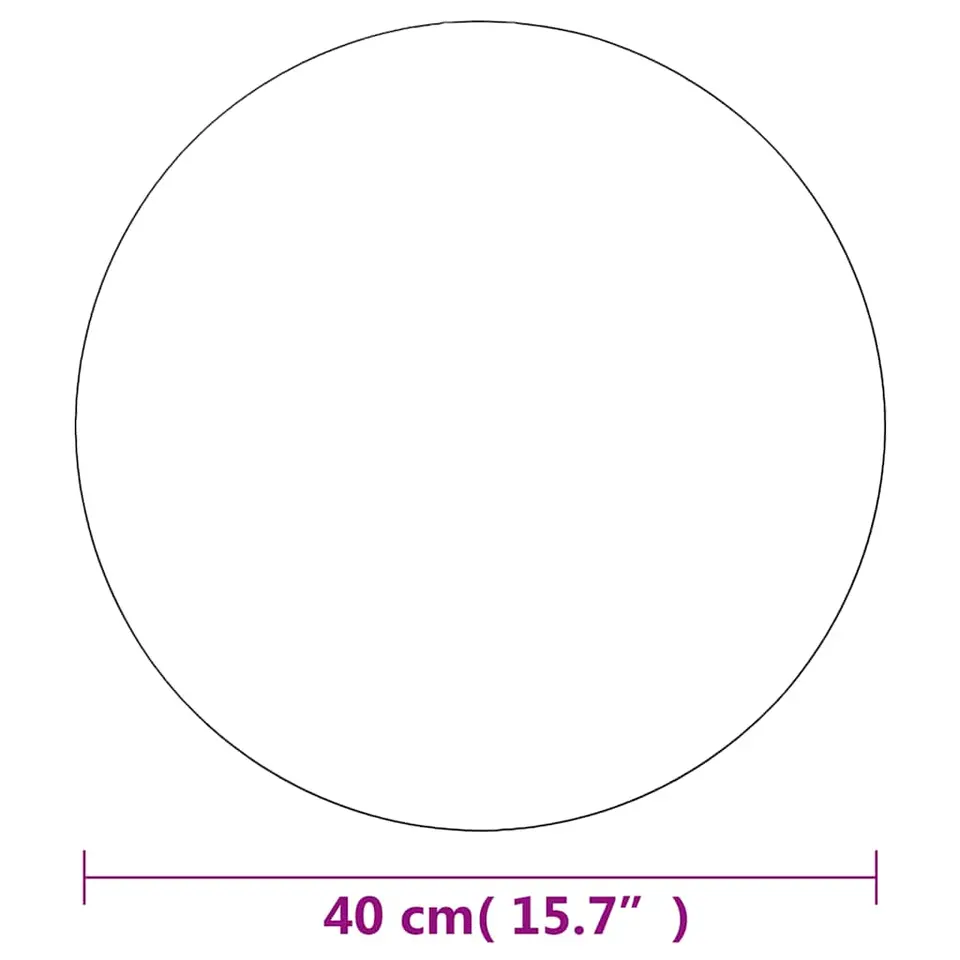 vidaXL - Wandspiegel - Zilver - Glas - Φ 40 cm