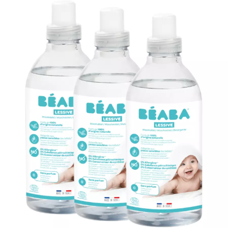 BEABA® Waschmittel 3er Set - Parfümfrei - 3 x 1L