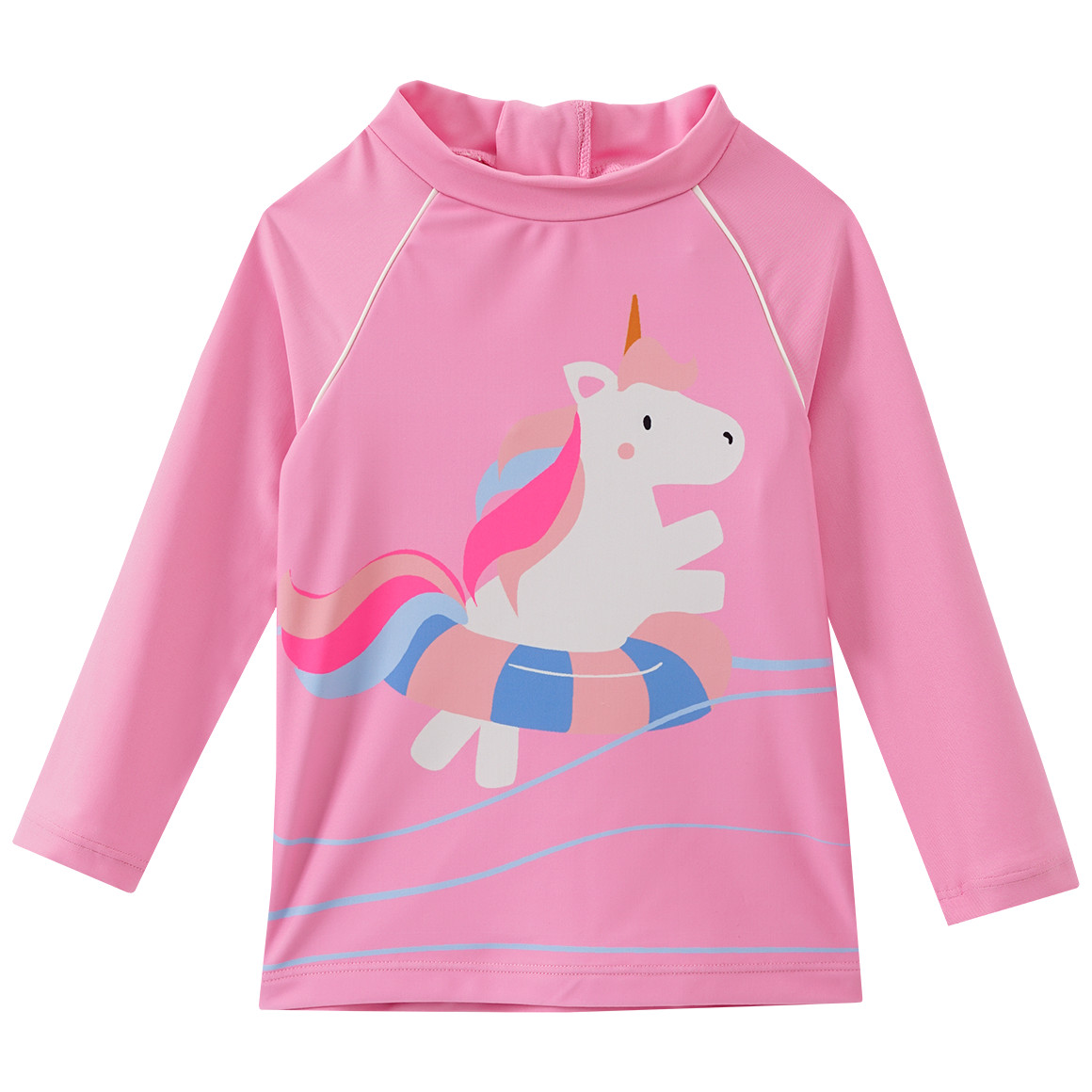 Topomini Baby UV-Badeshirt mit Einhon-Motiv UPF60 rosa