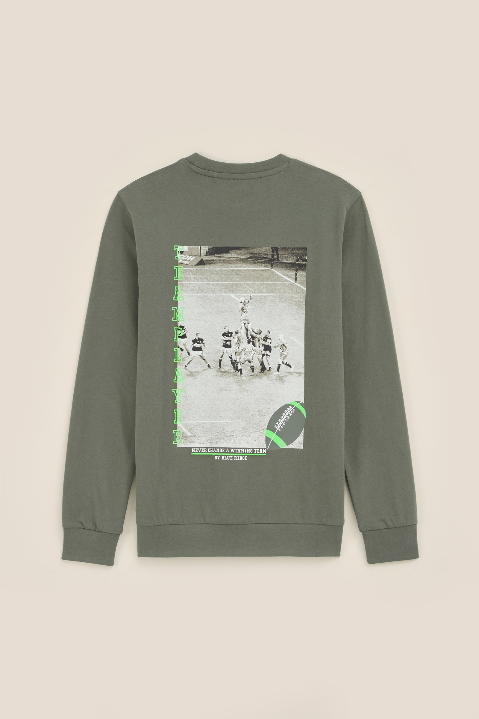 Jongens T-shirt met opdruk Blue Ridge Grijsgroen