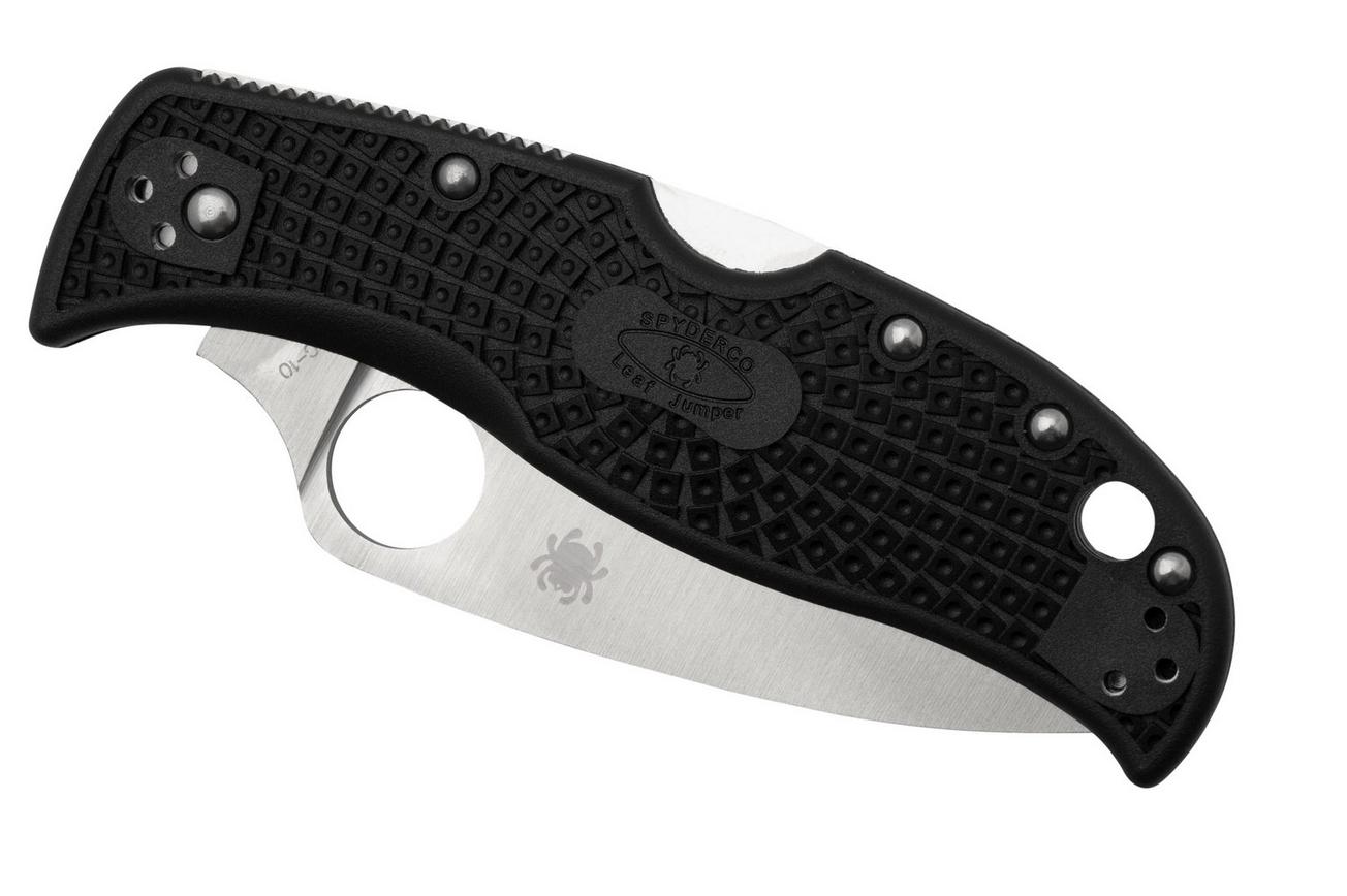 Spyderco LeafJumper Lightweight C262PBK, Satin VG-10, Black FRN zakmes