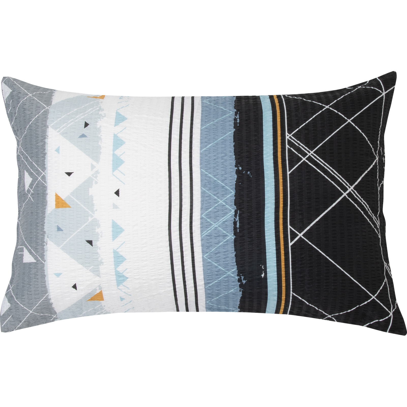 Bettwäsche mit blau schwarzem Design 50x70 Kissenbezug