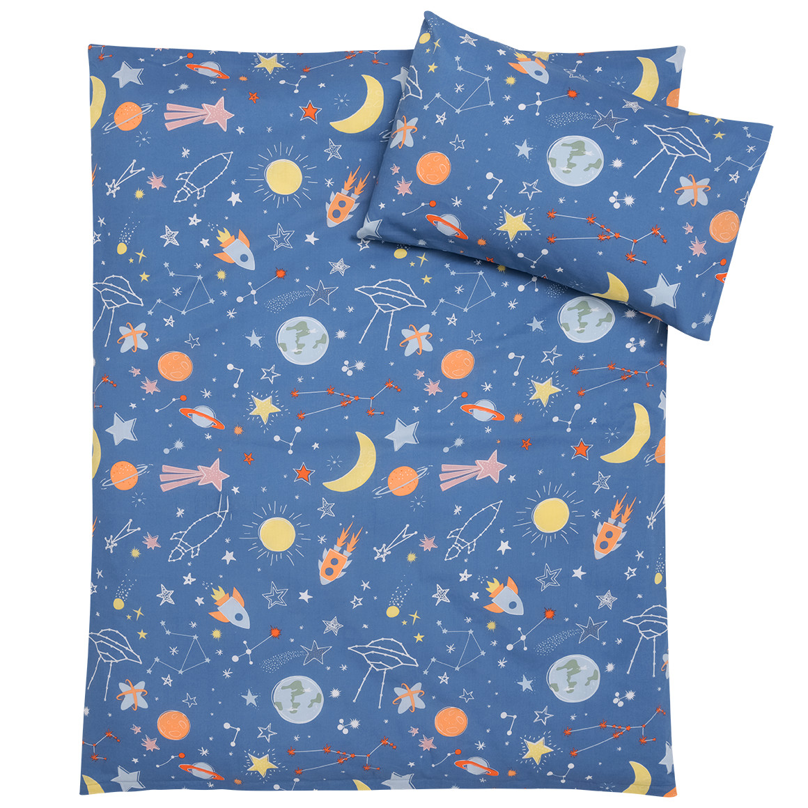 Topomini Baby Bettwäsche 100 x 135 cm dunkelblau