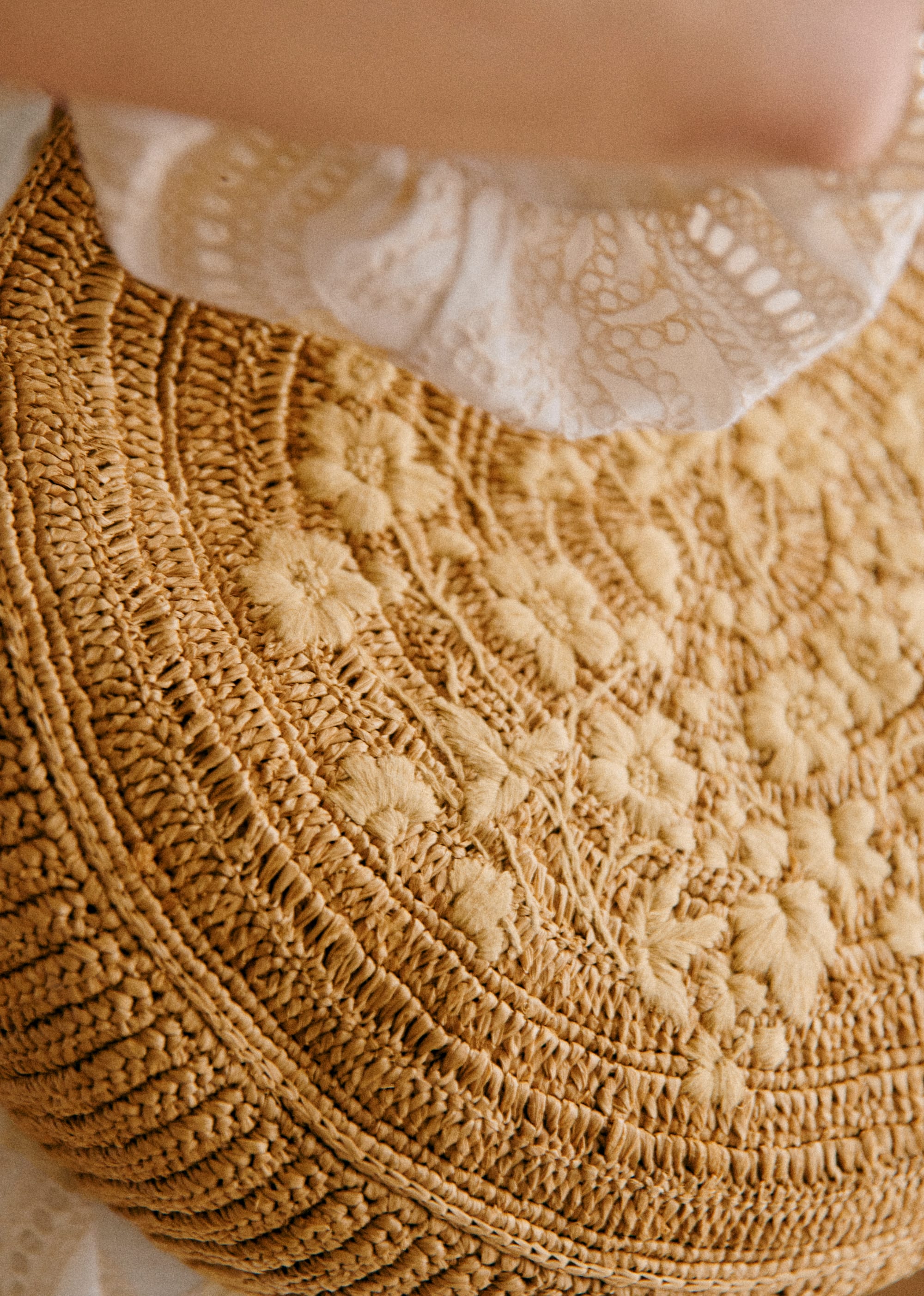 Panier June - Naturel foncé broderies fleurs - SACS/NEW SACS Nos Paniers 5906391