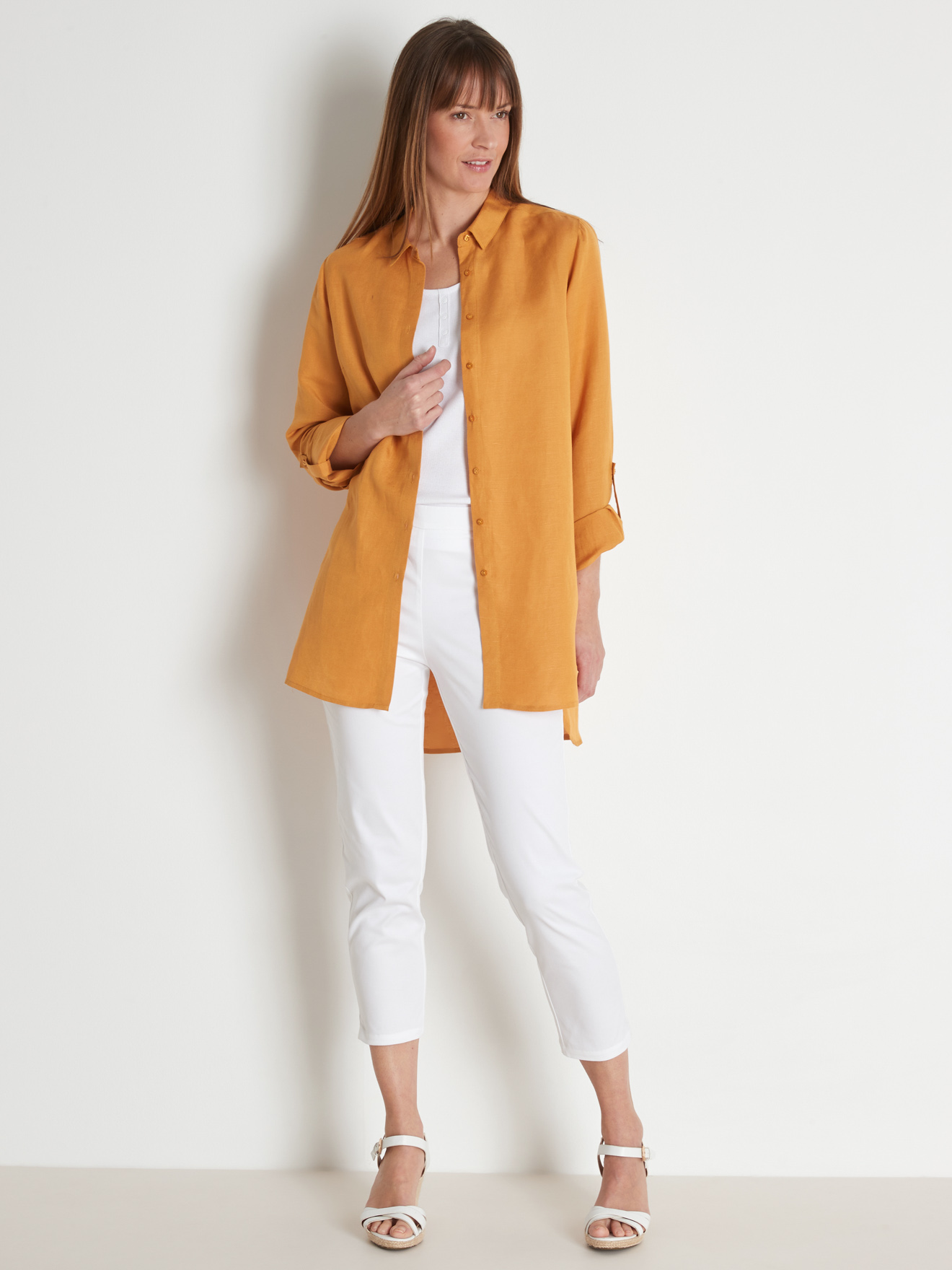 Surchemise en lin/viscose