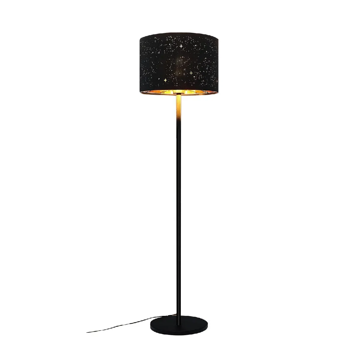 Nettlife Lampadaire moderne - Noir Or