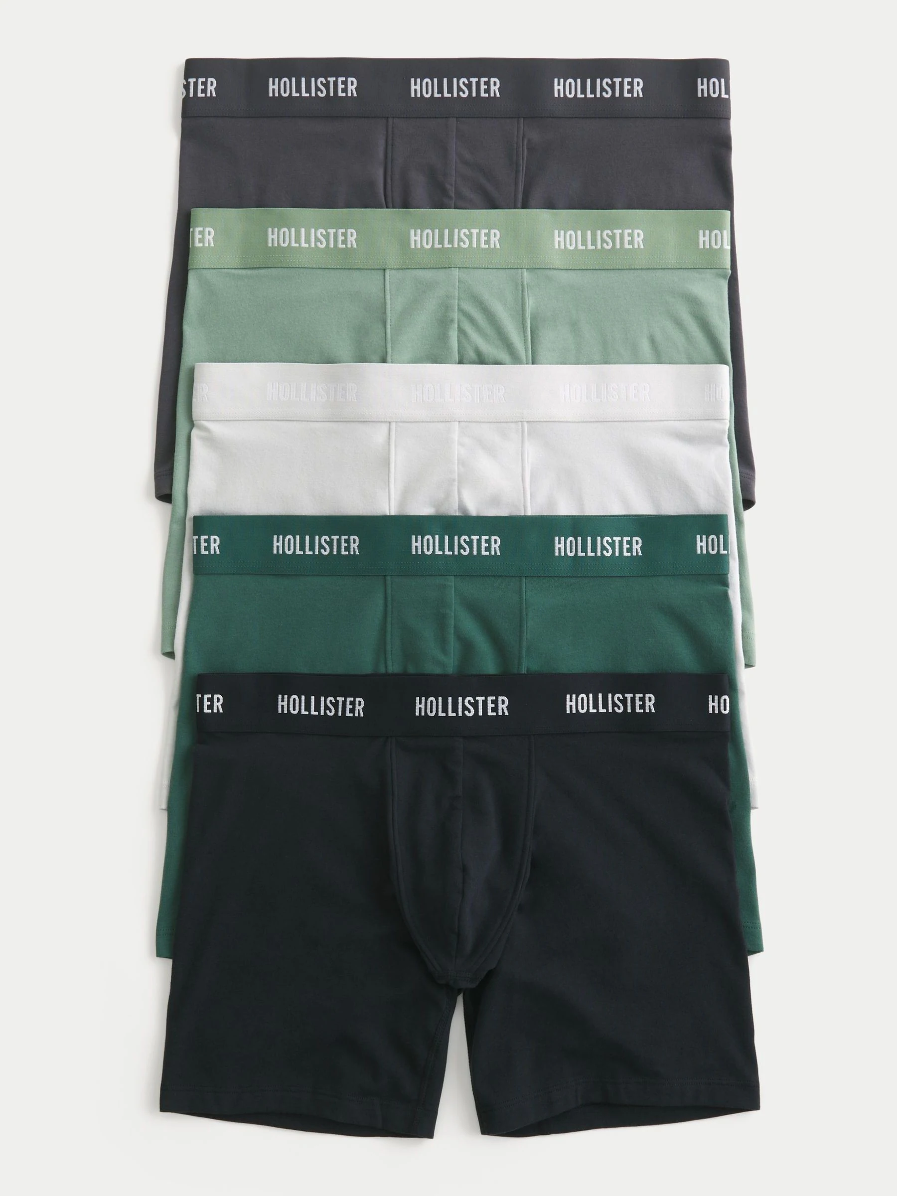 Donkergroen - Hollister Boxers 5 Pack