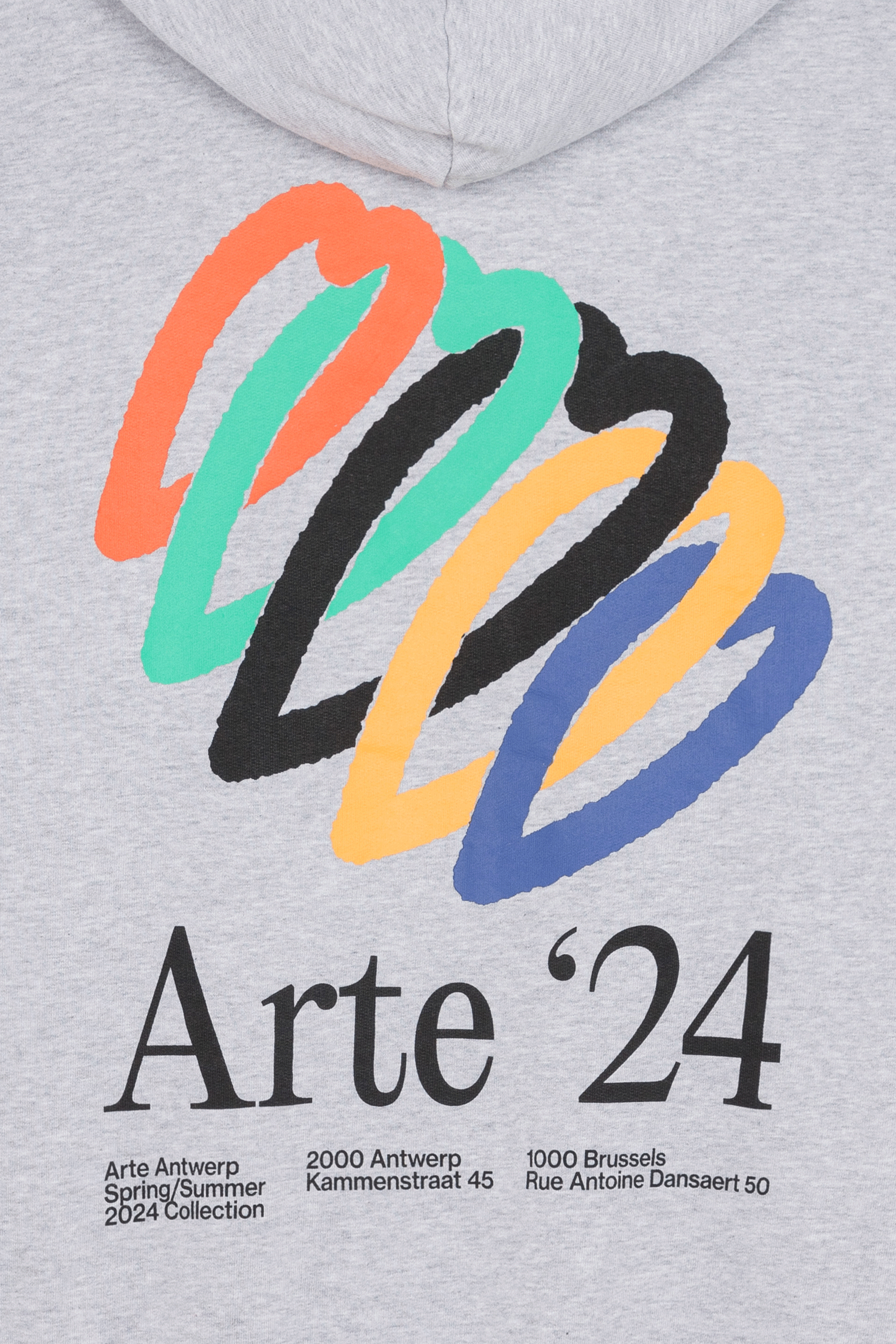 ARTE ANTWERP Hoodie  Hank Back Hearts Hoodie Gris