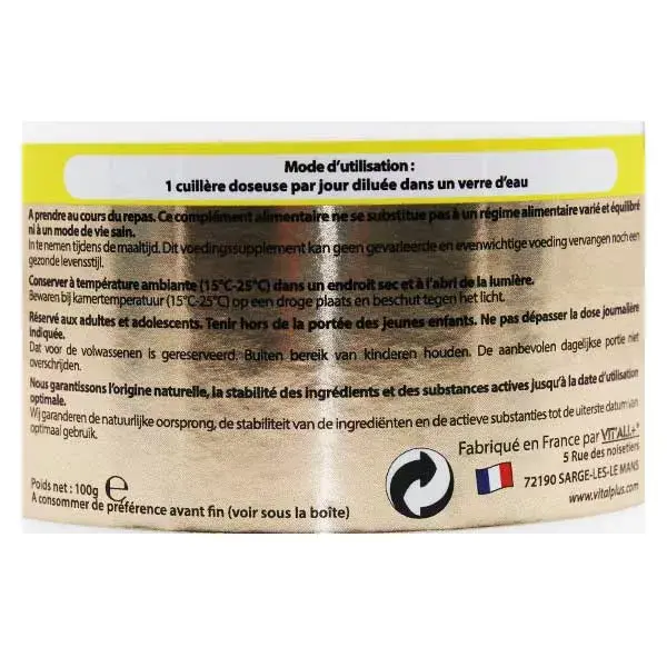 Vit'all+ Colágeno Marinho Hidrolisado Francês Puro em Pó, Sabor Neutro - 100g