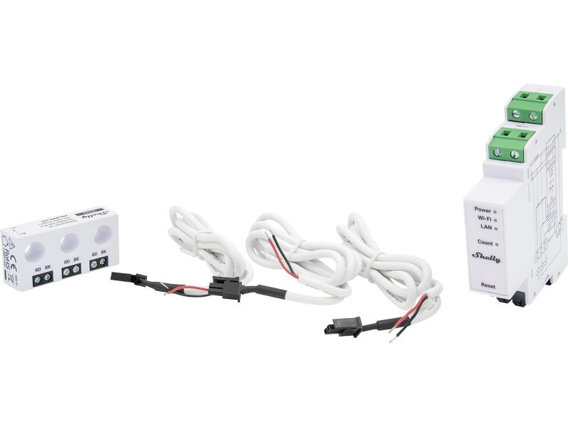 Shelly Energiemessgerät Pro 3EM-3CT63 Ein- oder dreiphasiger Energiezähler
