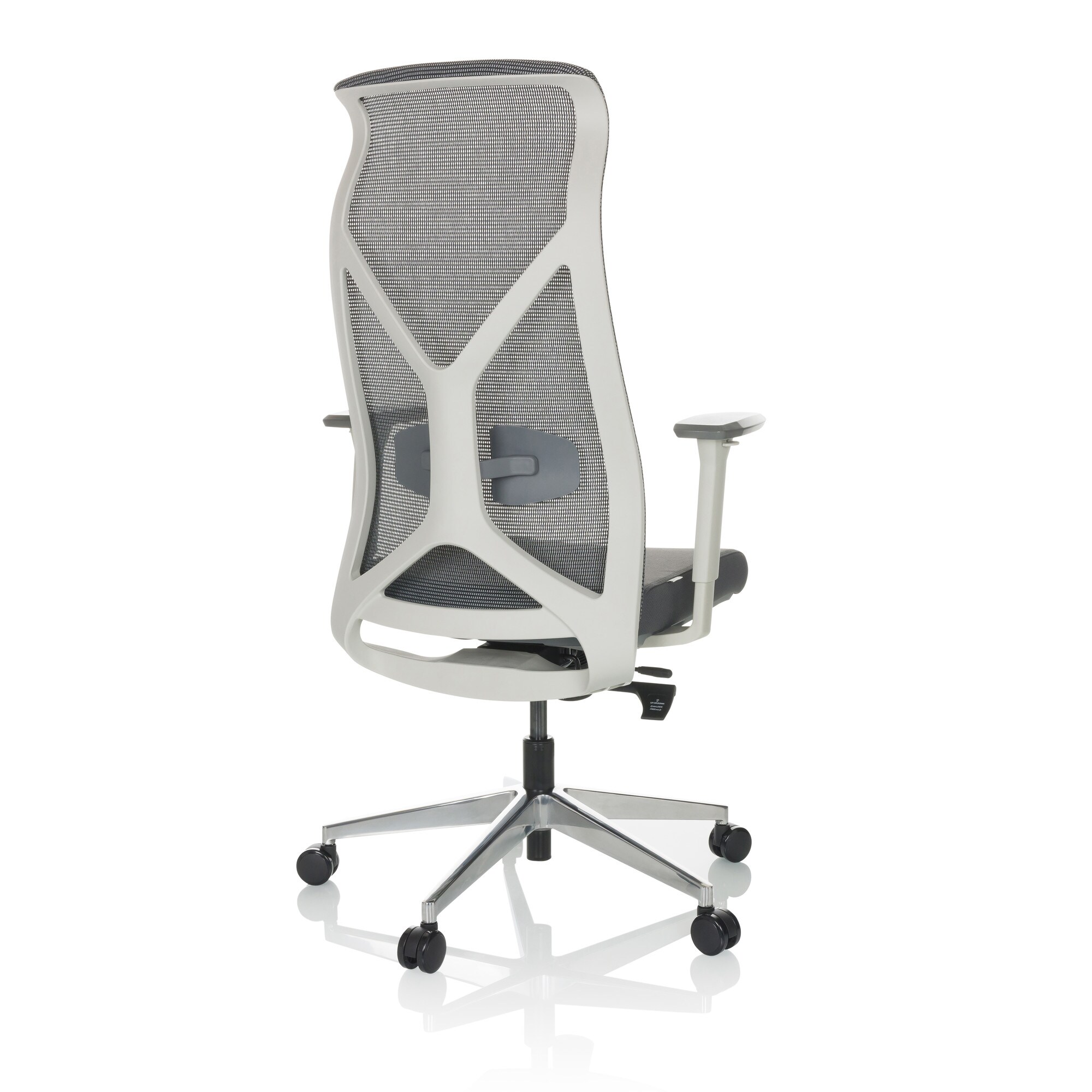 Profi Bürostuhl AZURRO WHITE Stoff/Netzstoff mit Armlehnen hjh OFFICE