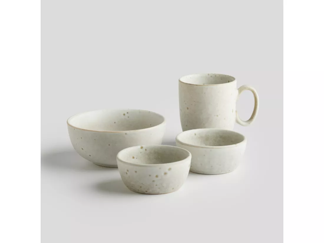 Ensemble De Petits Bols Liyah Gris Moyen 4.5 x 10