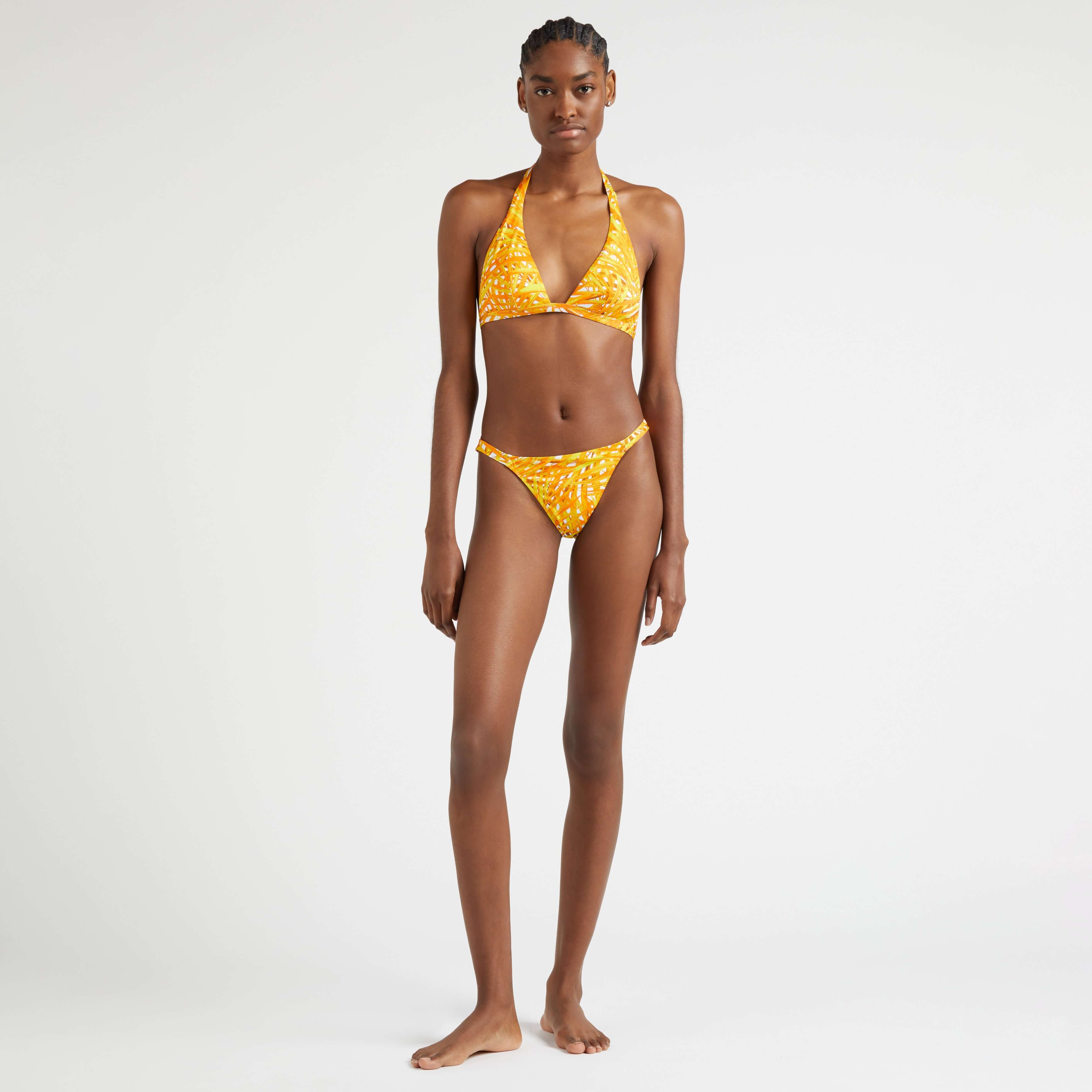 Haut de Maillot de Bain Foulard Femme Palm Leaves