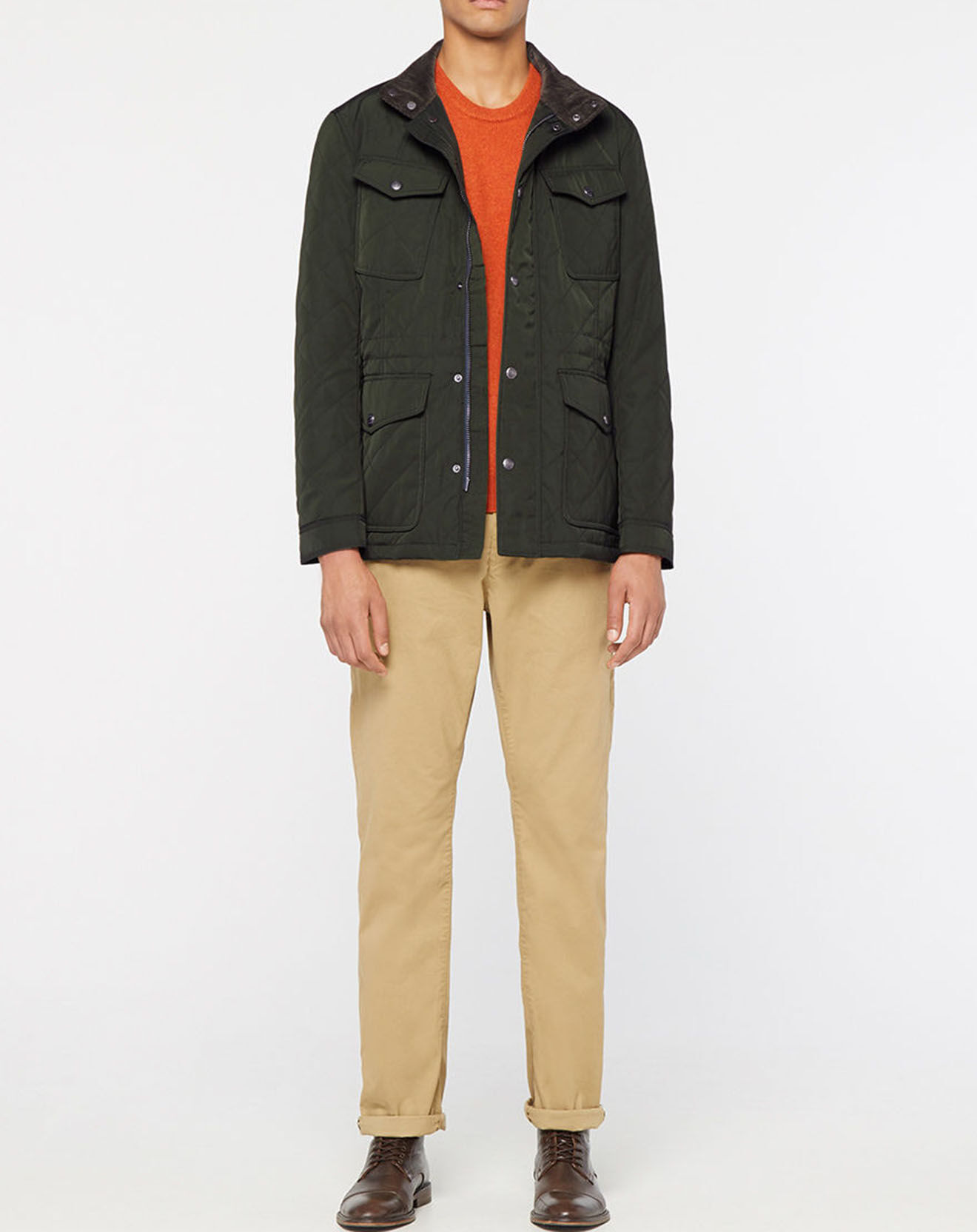 Hackett London Parka légère Olborne kaki