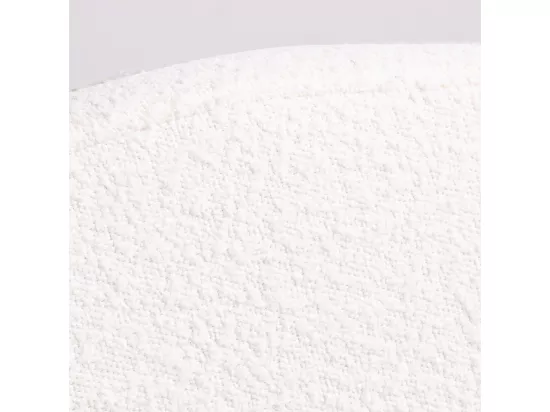 Noussa - Tête de lit en tissu bouclette demi-lune L170cm - Écru