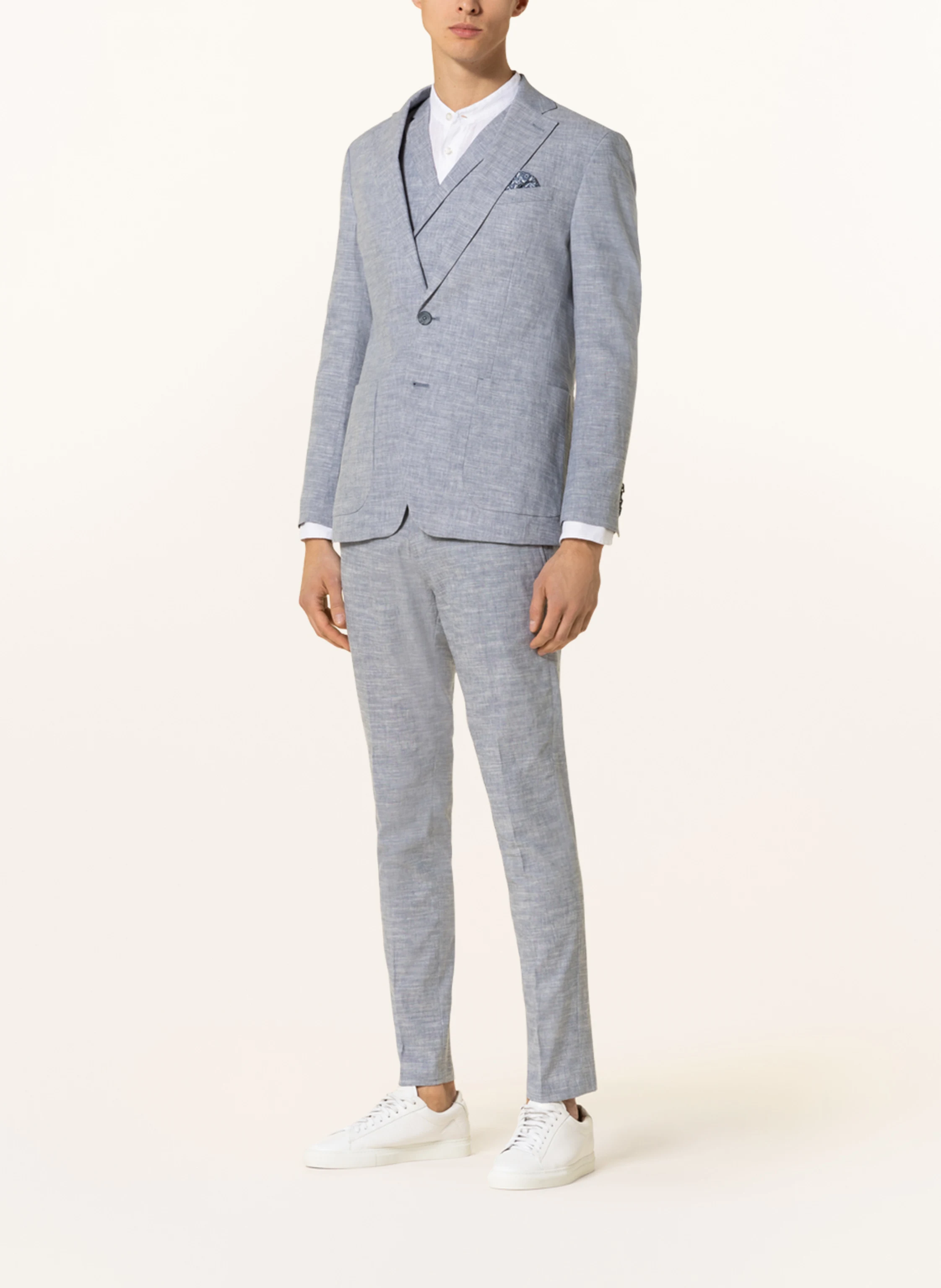 PAUL Anzughose Extra Slim Fit mit Leinen