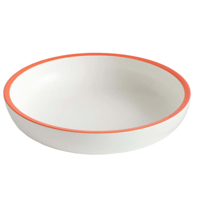 Hay Sobremesa fruitschaal S Ø20 white with red rim