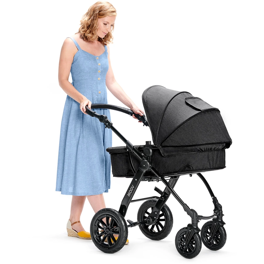 Kinderkraft Kombikinderwagen 3 in 1 Moov Black
