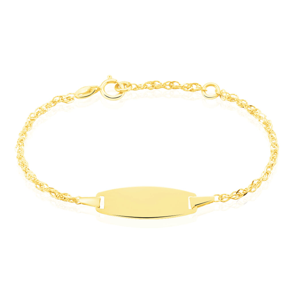 Bracelet Identite Bebe Or Jaune Ericka