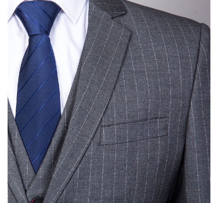 Sheck - Set: Enkelrijs blazer + vest + pantalon