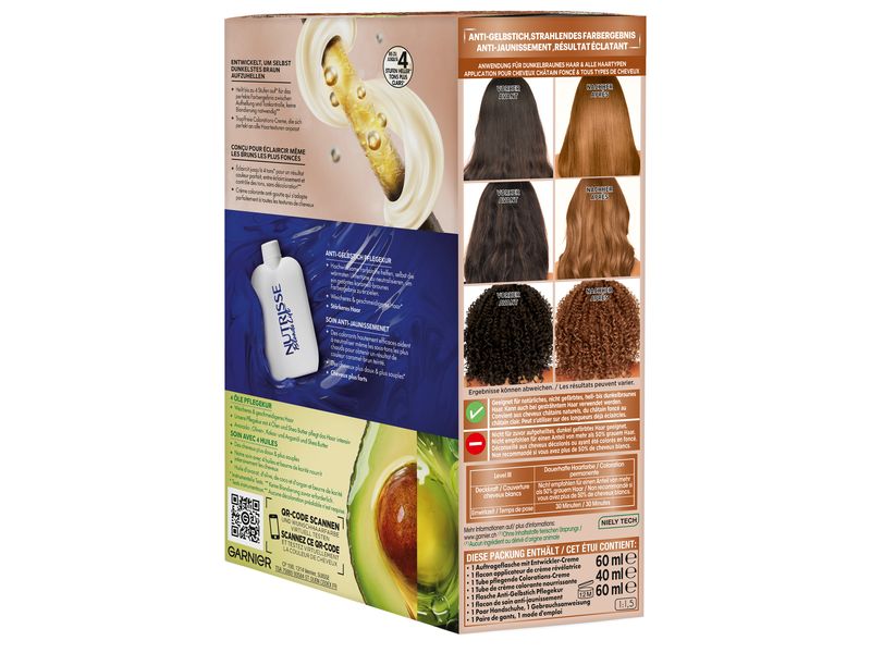 Garnier Haarcoloration Ultra Lift Kastanienbraun Aufhellung in Naturbraun hellt dunkles Haar ohne vorherige Blondierung um bis zu vier Stufen auf