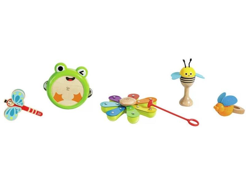 Hape Musikspielzeug Rhythmus-Kit Natur Kindgerechte Instrumente