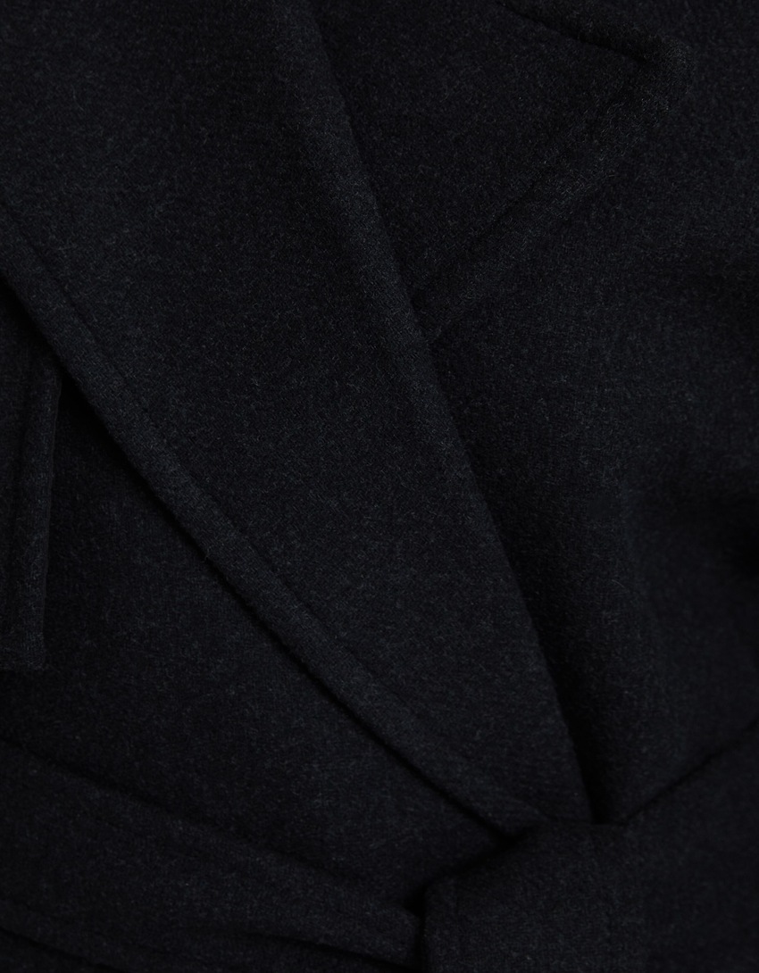 Trench coat em mistura de lã