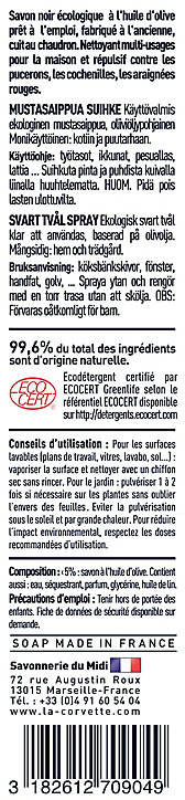 Savon noir La Corvette Savonnerie du midi liquide à l’huile d’olive en spray 750ml