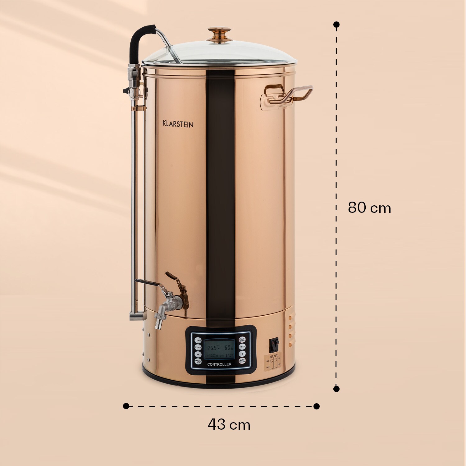 Mundschenk XXL Maischekessel Bierbrauanlage 3000W 50l 304 Edelstahl
