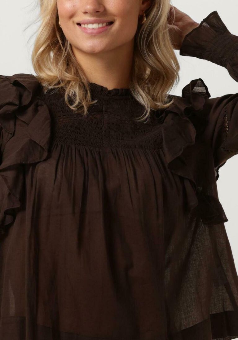 NEO NOIR bruine neo noir blouse sarna s voile blouse