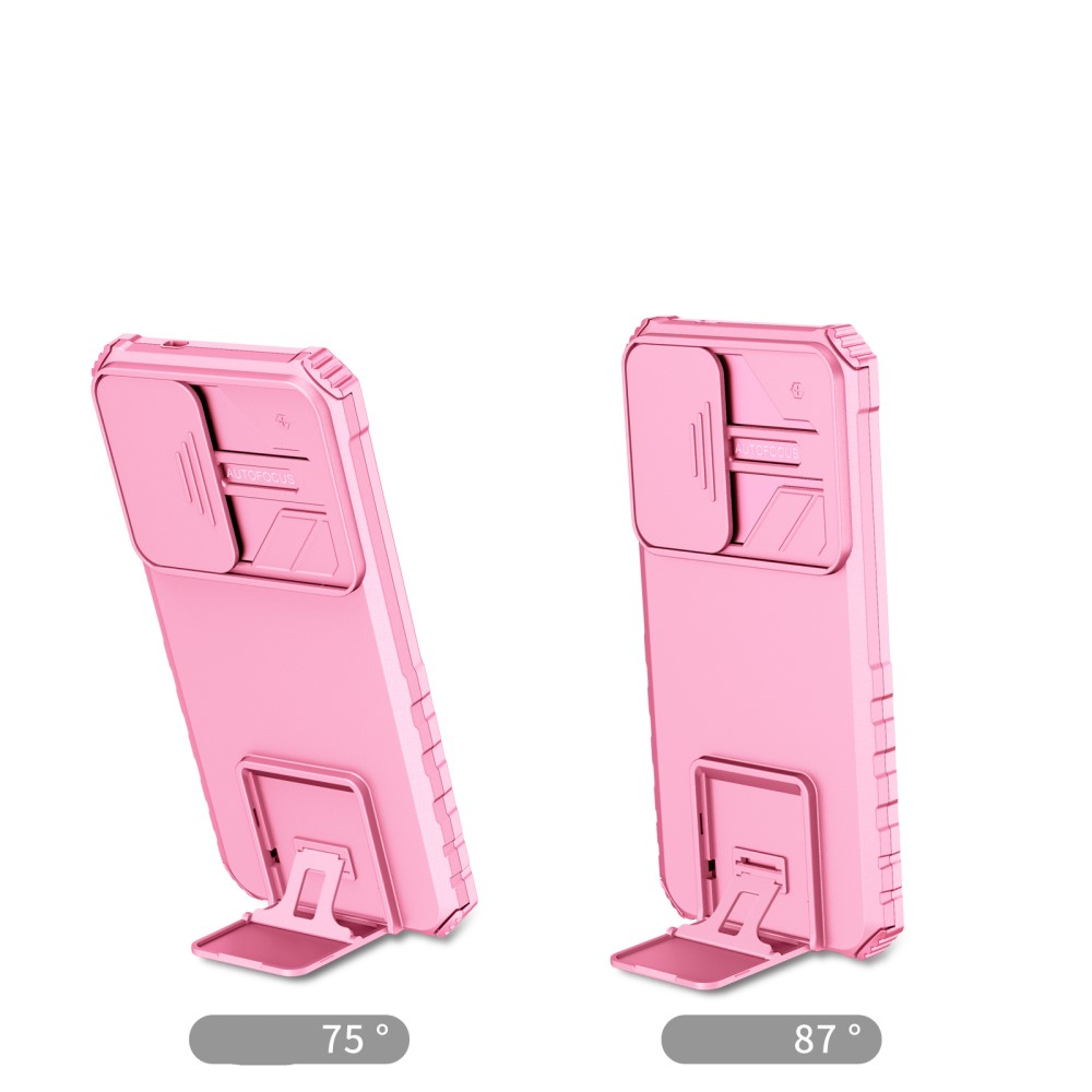 Samsung Galaxy S24  Plus Hybrid Outdoor Hardcase Hülle mit Cam-Slider   Kickstand - Rosa (Matt)
