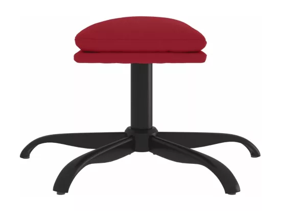 Repose-pied Rouge bordeaux 60x60x36 cm Velours
