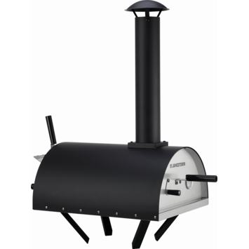 Jamestown Franky Pizza Oven metaal zwart 83 x 41 x 81 cm
