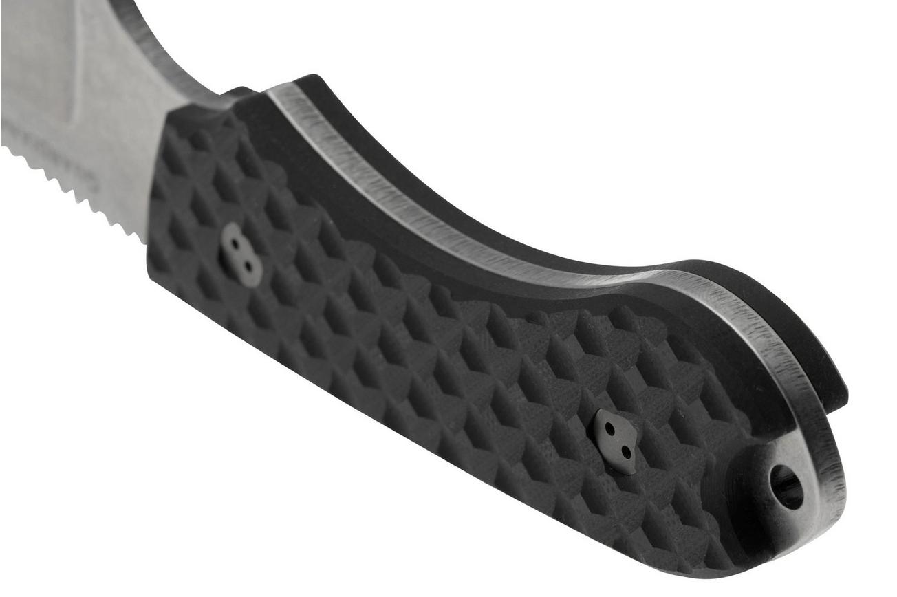 Bradford Knives Guardian 4.2 Black G10 Textured, CPM-Magnacut, Sabre Grind, Stonewashed Finish, vaststaand mes