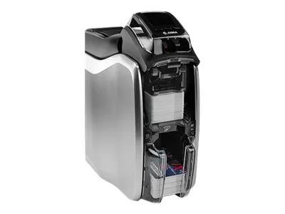 Zebra ZC300 - Plastikkortprinter - farve - blæksubliminering/termisk transfer - CR-80 Card (85.6 x 54 mm) - 300 dpi - op til 900 kort/time (mono) / op til 200 kort/time (farve) - kapacitet: 100 kort - USB 2.0, LAN