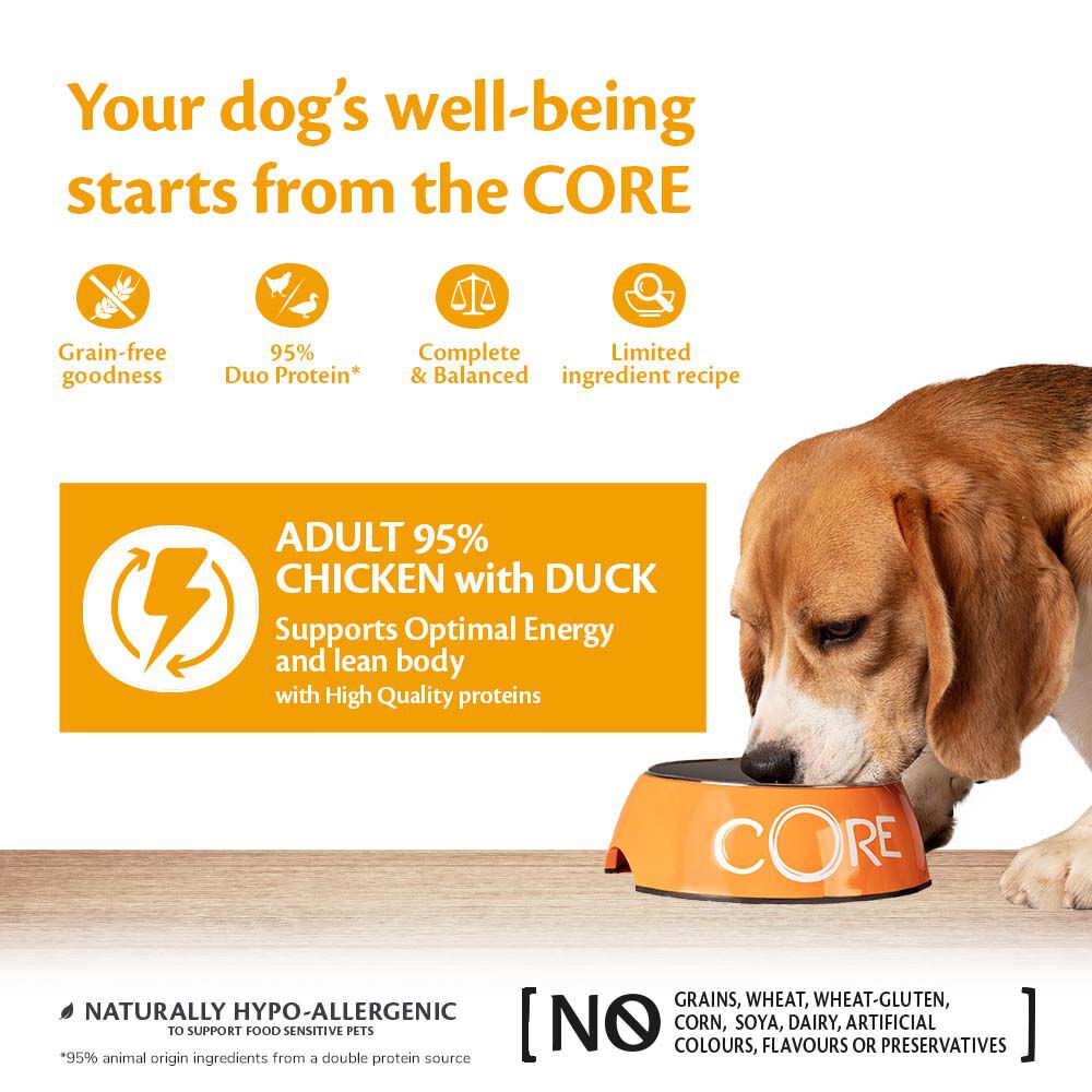 Wellness CORE Adult - Hondenvoer - 400 Gram - eend, kip
