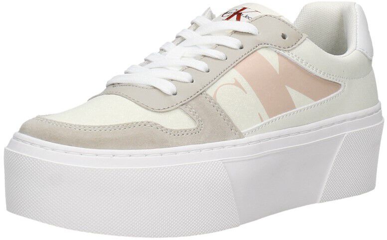 Calvin Klein Cupsole Flatform Mix Lth WN wit