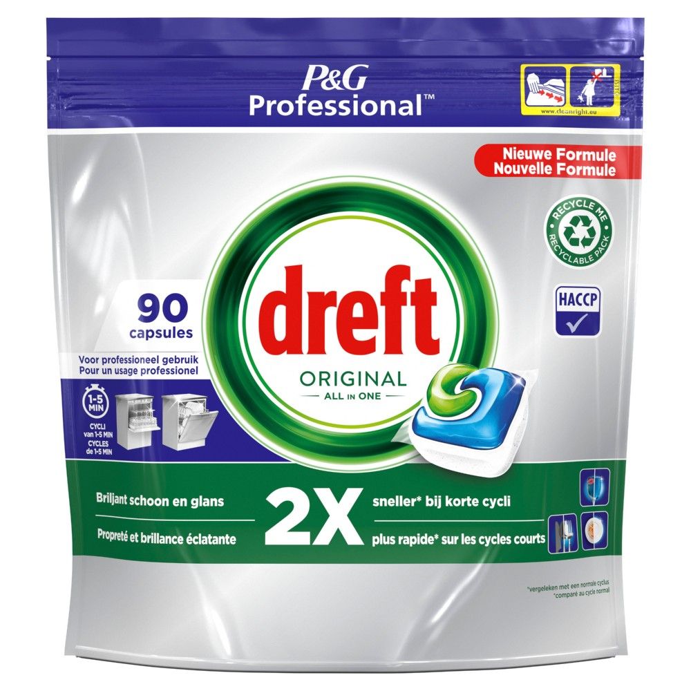 Dreft Professional Vaatwasmiddel Regular (90 tabletten)